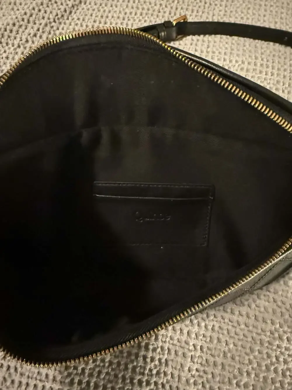 Quince Italian Leather Diamond Quilted Sling Bag Black Belt Bag Crossbody